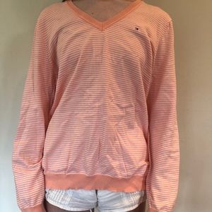 Tommy Hilfiger Oversized Striped V- Neck Sweater